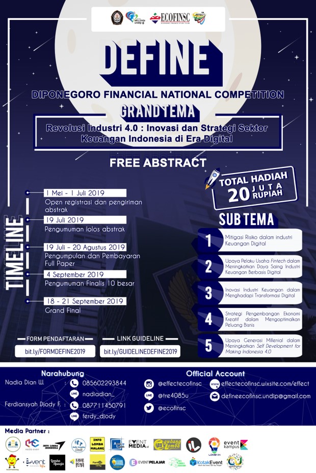 DEFINE (DIPONEGORO FINANCIAL NATIONAL COMPETITION) 2019 image 1
