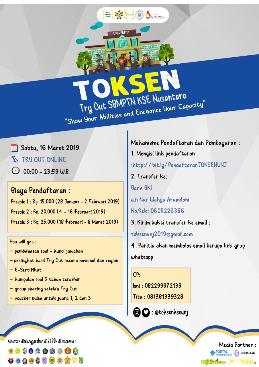 TOKSEN (Try Out SBMPTN KSE Nusantara) 2019