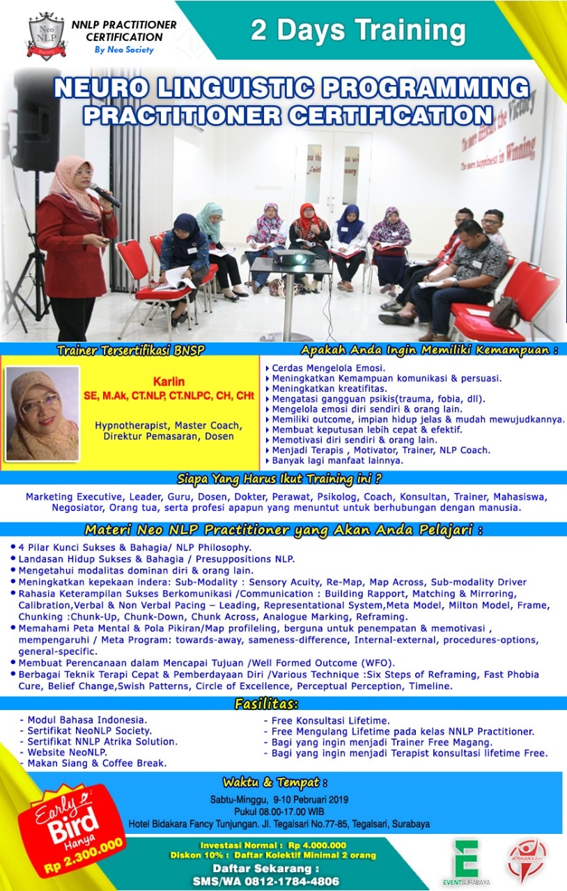 NEURO LINGUISTIC PROGRAMMING PRACTITIONER CERTIFICATION By Neo Society