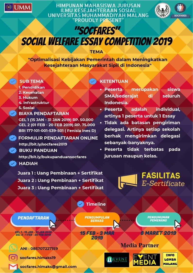 SOCFARES (Social Welfare Essay) COMPETITION 2019