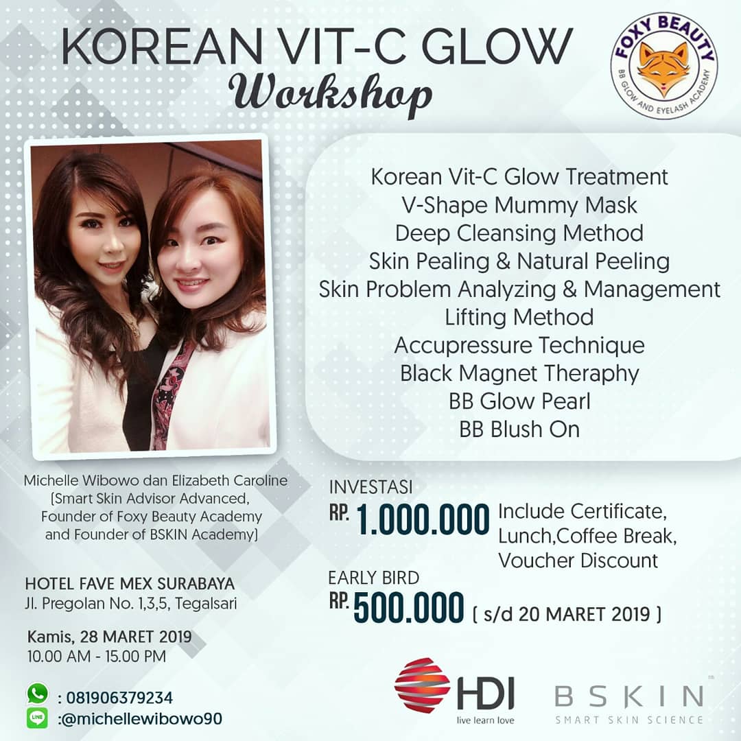 Korean Vit-C Glow Workshop Surabaya