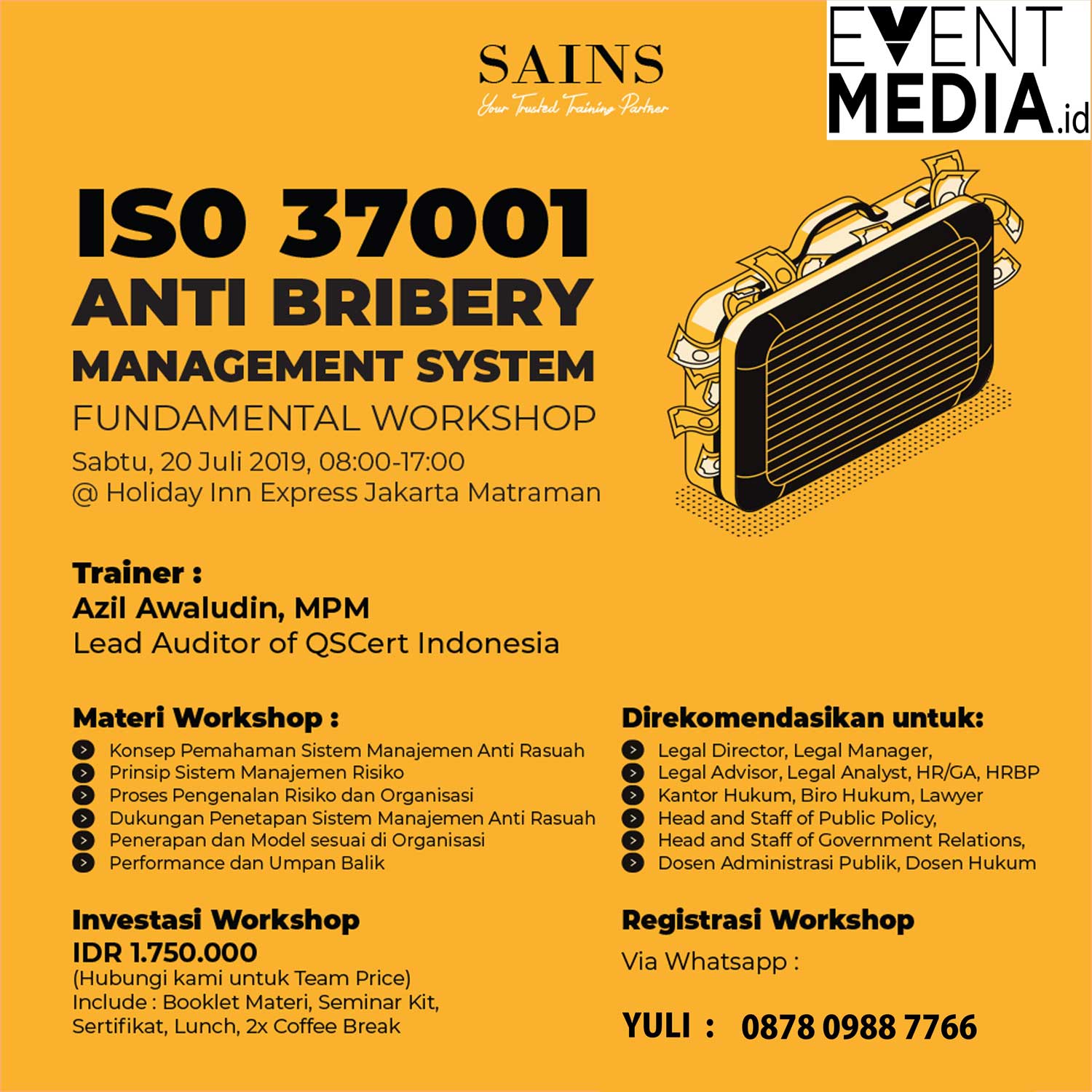 Workshop ISO 37001 Anti Bribery (Suap) Management System image 1
